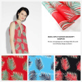 Vêtement imprimé tissu Organza avec Palm laisse Design